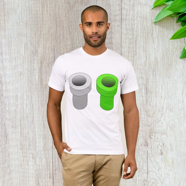 Tubos Isométricos Mens T-Shirt (Criador carregado)