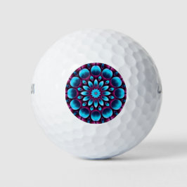 Tubos Roxos Caleidoscópio Fractal Azul Vintage