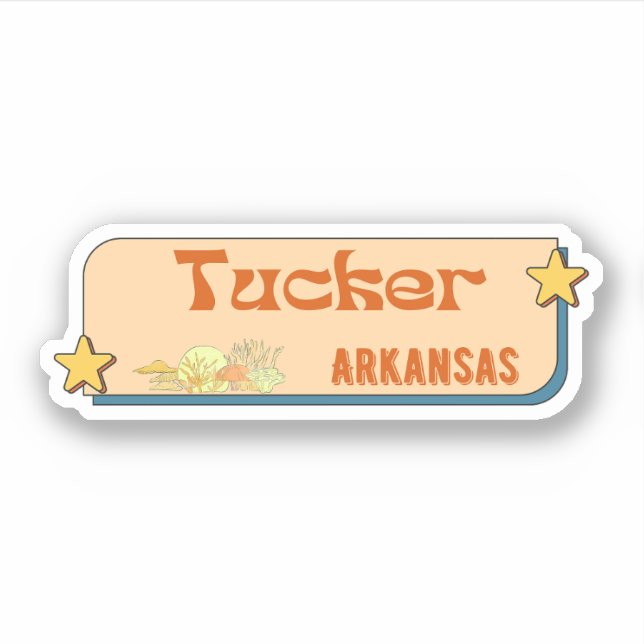 Tucker, Arkansas  Adesivo (Frente)