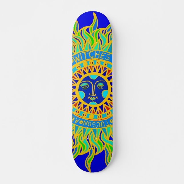 Tucson Arizona Bruxas Martelo Skateboard (Frente)