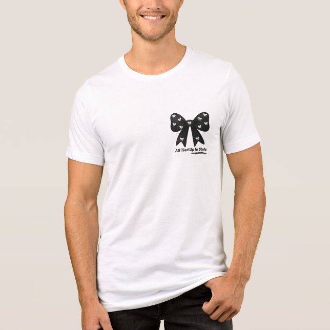 Tudo Amarrado Com Estilo – Camiseta Laço Minimalis (Frente)