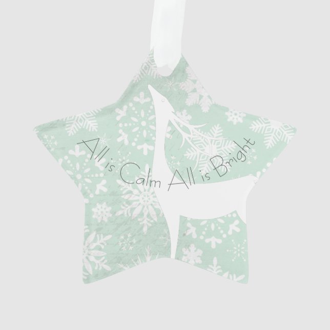 Tudo é Calmo Tudo é Ornamento Acrílico Bright Deer (Verso)