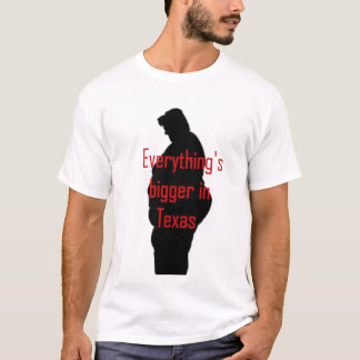 Tudo é mais grande no t-shirt de Texas