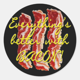 Tudo é melhor com os adesivos de bacon
