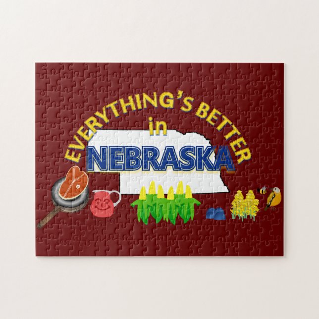 Tudo é melhor no quebra-cabeça de Nebraska (Horizontal)