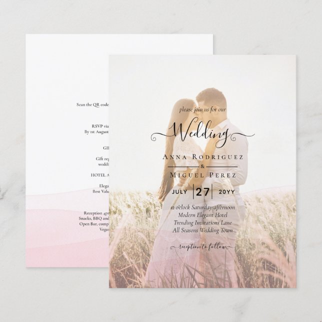 Tudo-em-1 Sobreposição de Foto com Efeito Ombre Ro (Frente/Verso)