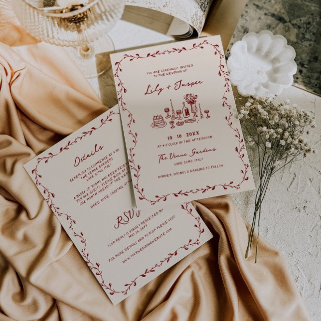 Tudo Em Uma Mão De Marrom Desenhou Convite De Casa (Criador carregado)