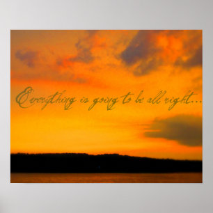 "Tudo está indo ser todo o" poster direito