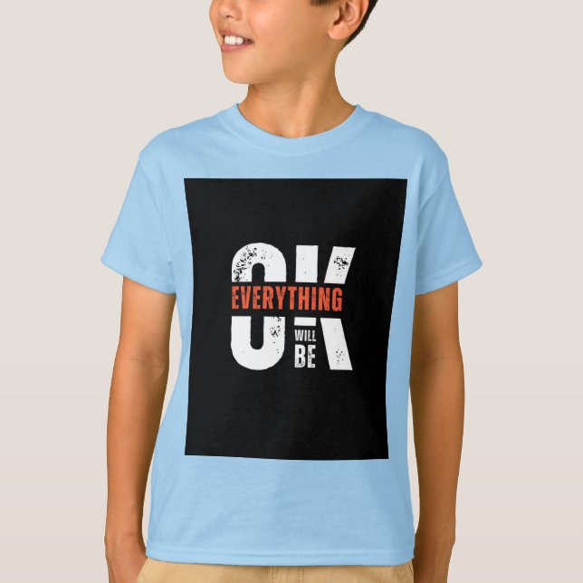 Tudo ficará bem camiseta infantil (Frente)