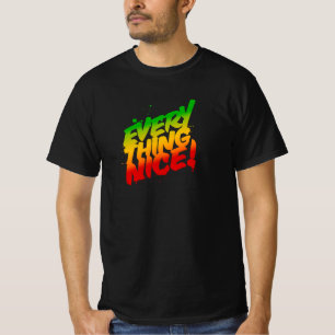 Tudo Muito Bom, Rasta Typografia Reggae T-Shirt