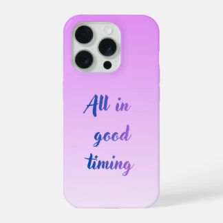 Tudo no tempo certo Capa de Celular
