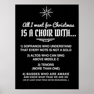 Tudo o que eu quero no Natal é... poster de coro.