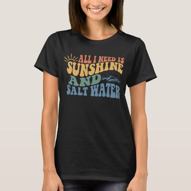 Tudo o que preciso é camiseta de sol e água (Frente)