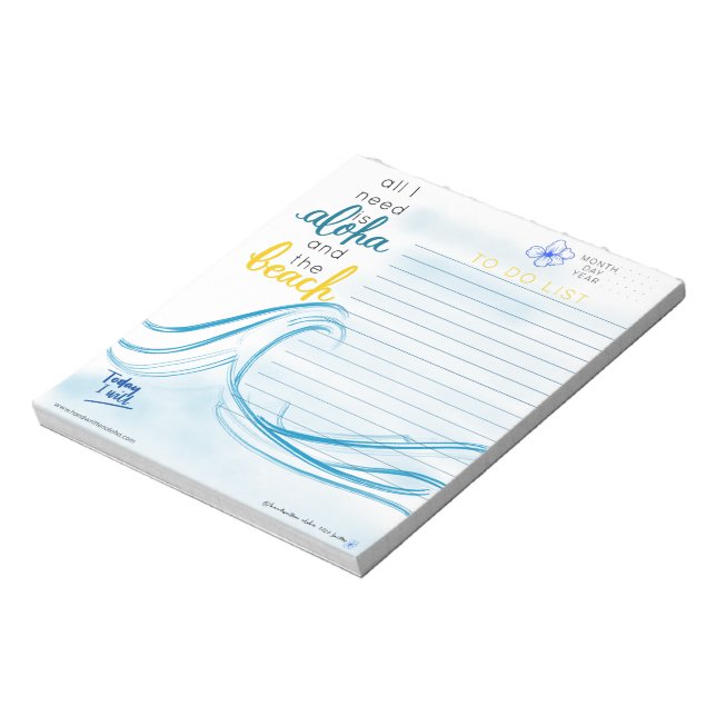 Tudo o que preciso é da Aloha e do Bloco de Notas  (Invertido)