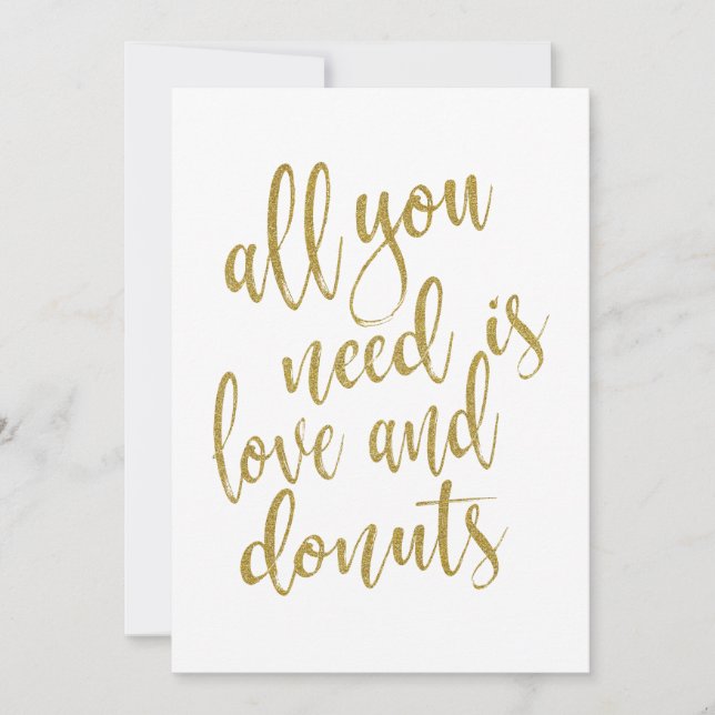 Tudo o que você precisa é amor e donuts placa aces (Frente)