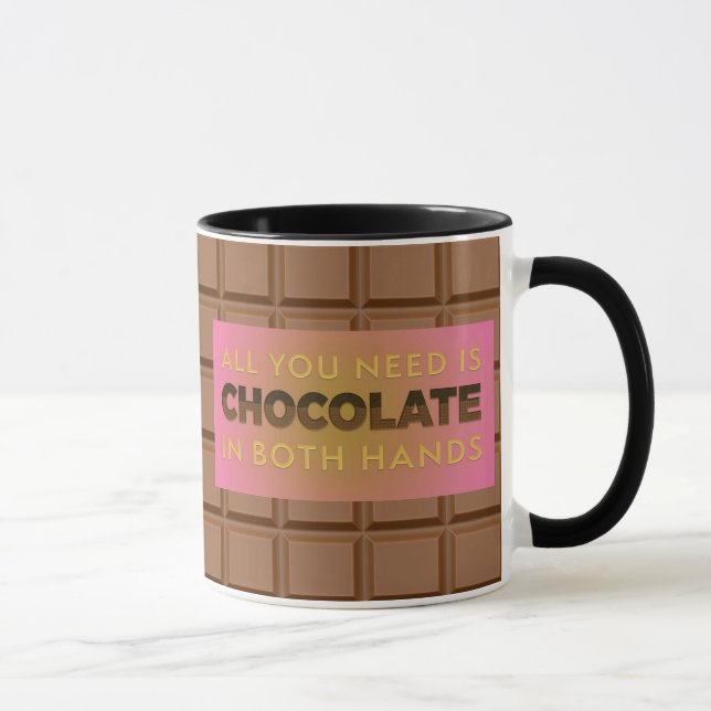 Tudo o que Você Precisa é Chocolate Caneca de Café (Direita)