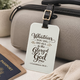Tudo para a Glória de Deus Etiqueta de Bagagem