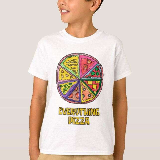 "Tudo Pizza Art" de Kareem T-Shirt (Frente)