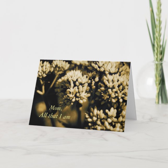 Tudo que eu sou cartão do dia das mães (Frente)