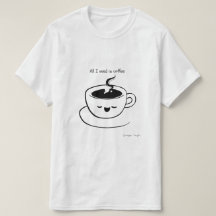 Tudo que preciso é café, camisa masculina