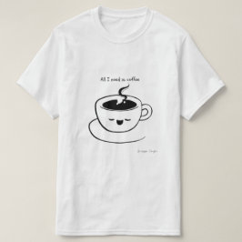 Tudo que preciso é café, camisa masculina