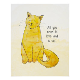 Tudo que você precisa é amor e Impressão de aquare