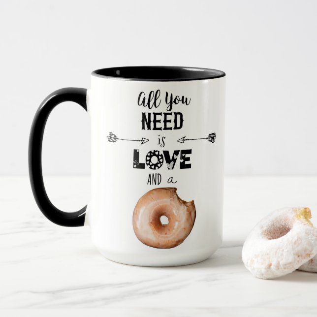 Tudo que você precisa é de AMOR e uma caneca ROSQU (Com Donut)