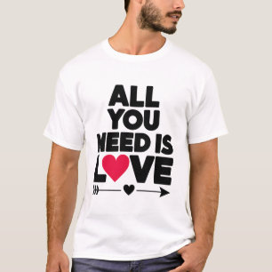 Tudo que você precisa é de amor - uma camiseta par
