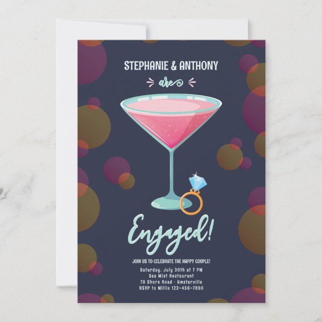 Tudo Sobre O Convite À Festa de noivado Da Noiva (Frente)