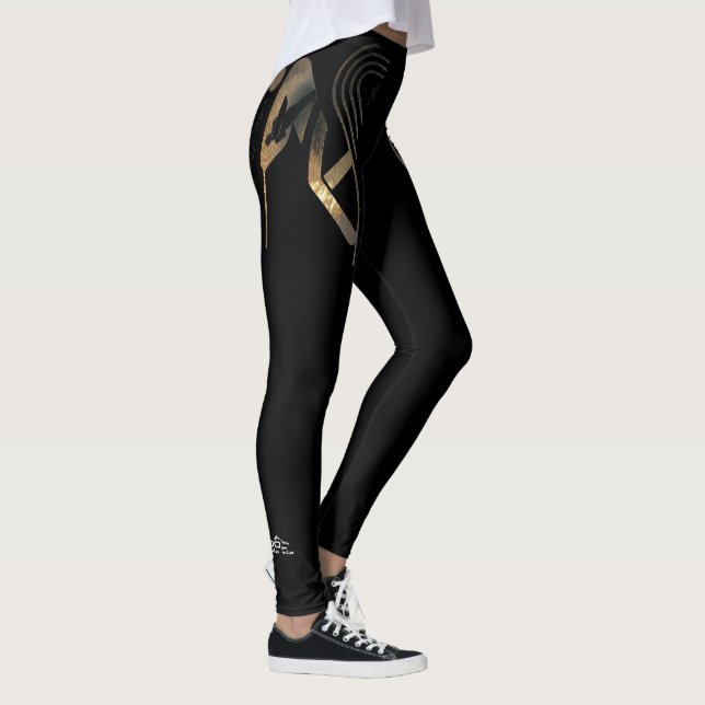 TUG-OF-WAteR Black Leggings by lobodorio (Direita)