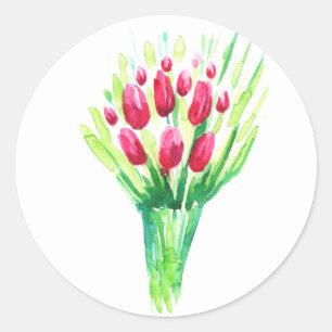 Tula um adesivo personalizado brilhante. Cor flora