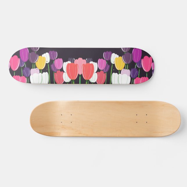 Tulip Bloom Skateboard Deck (Horz)
