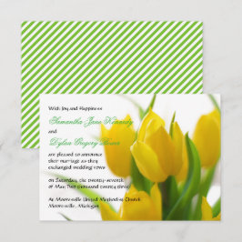 Tulipa Amarela - Anúncio de casamento 3x5