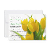 Tulipa Amarela - Anúncio de Casamento 3x5