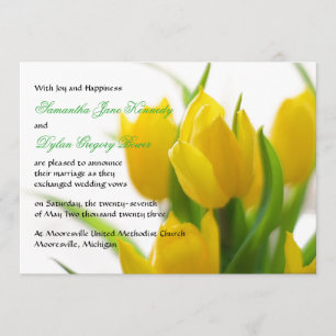 Tulipa amarela - anúncio do casamento