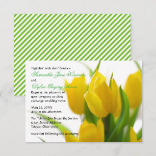 Tulipa Amarela - Convite de Casamento 3x5