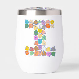 Tulipa Colorida com Letra "I"