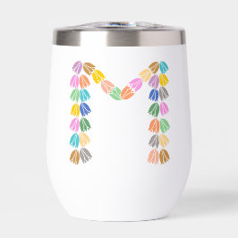 Tulipa Colorida com Letra "M"