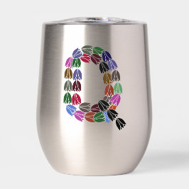 Tulipa Colorida com Letra "Q"