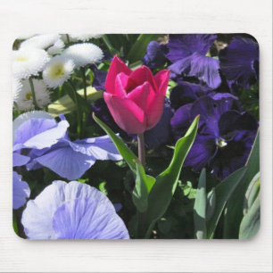 Tulipa cor-de-rosa minúscula Mousepad