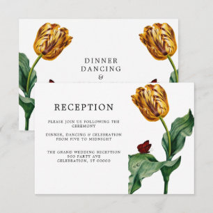 Tulipa Mínima Moderna Placa de Recepção de casam
