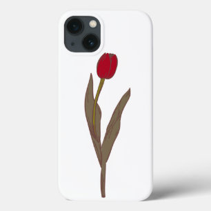 Tulipa Vermelha - Ilustração Floral Vintage