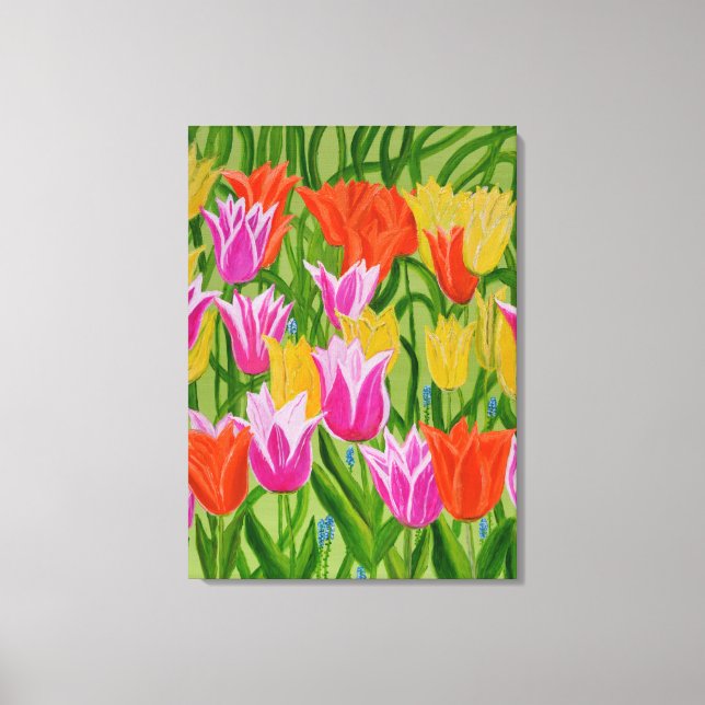 Tulipas 2 Arte de canvas (Frente)