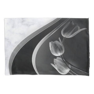 Tulipas Abstrato de mármore branco