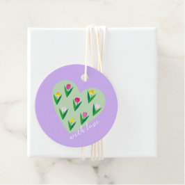 Tulipas adoráveis. Etiquetas para lembrancinhas