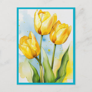 TULIPAS AMARELAS Cartão postal