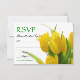 Tulipas Amarelas - Placa RSVP