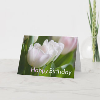 Tulipas brancas • Cartão do aniversário