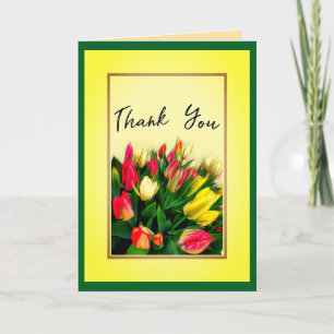 Tulipas Coloridas do cartões de agradecimentos Bri
