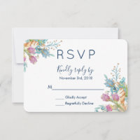 Tulipas de Aquarela Buquê Floral RSVP